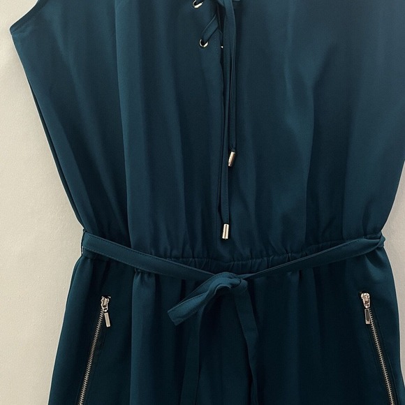 Marilyn Monroe Size Extra Large Women’s Jumpsuit Halter Lace Up Belted Pockets - Picture 3 of 16